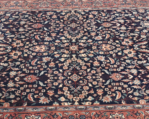 3x5 Oriental Navy Blue Persian Style Hand Knotted Wool Area Rug